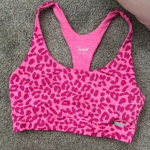 Bombshell Sportswear Pink Leopard Print Sports Bra